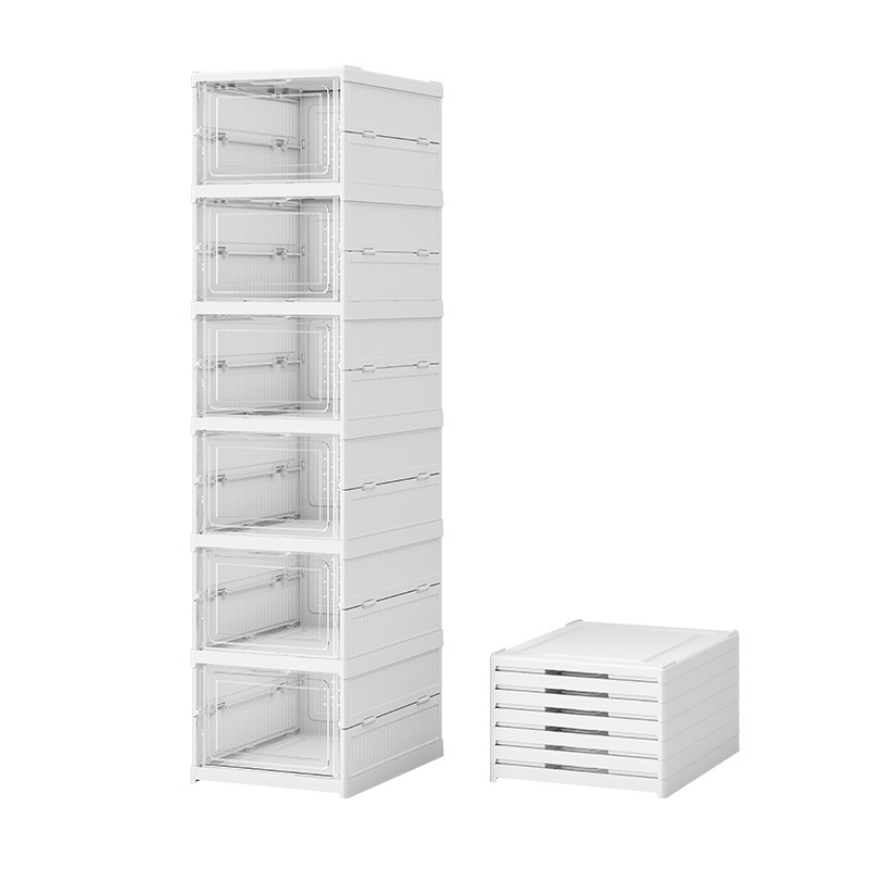 No installation required, thickened shoe box, transparent multi-layer storage box, simple home shoe rack, plastic foldable shoe cabinet with lid Application Scenario