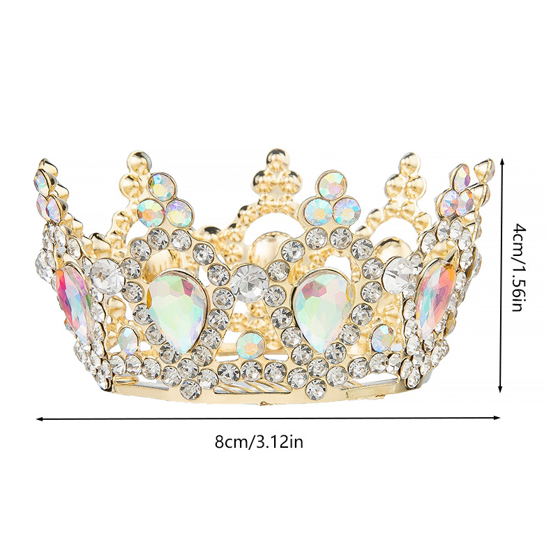 皇冠儿童/饰品/皇冠/王冠/锆石皇冠白底实物图