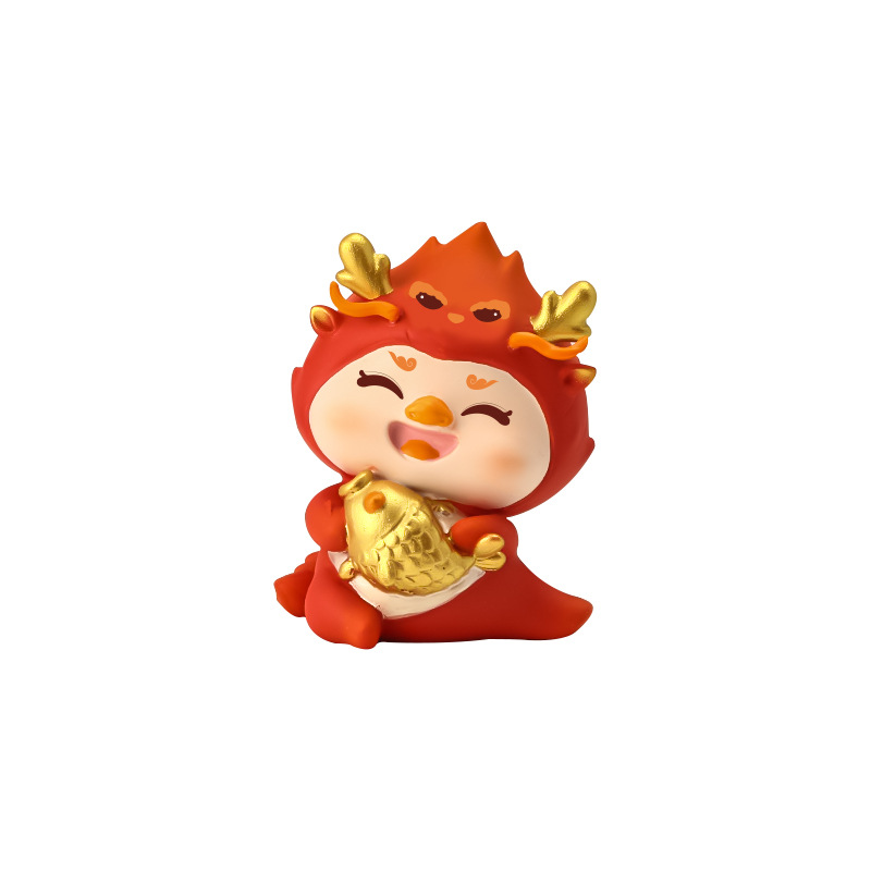 Spring Festival Dragon Year Auspicious Dragon Treasure New Year Flavor Creative Landing Large decorative items, New Year and Spring Festival gifts wholesale resin handicrafts Item Picture