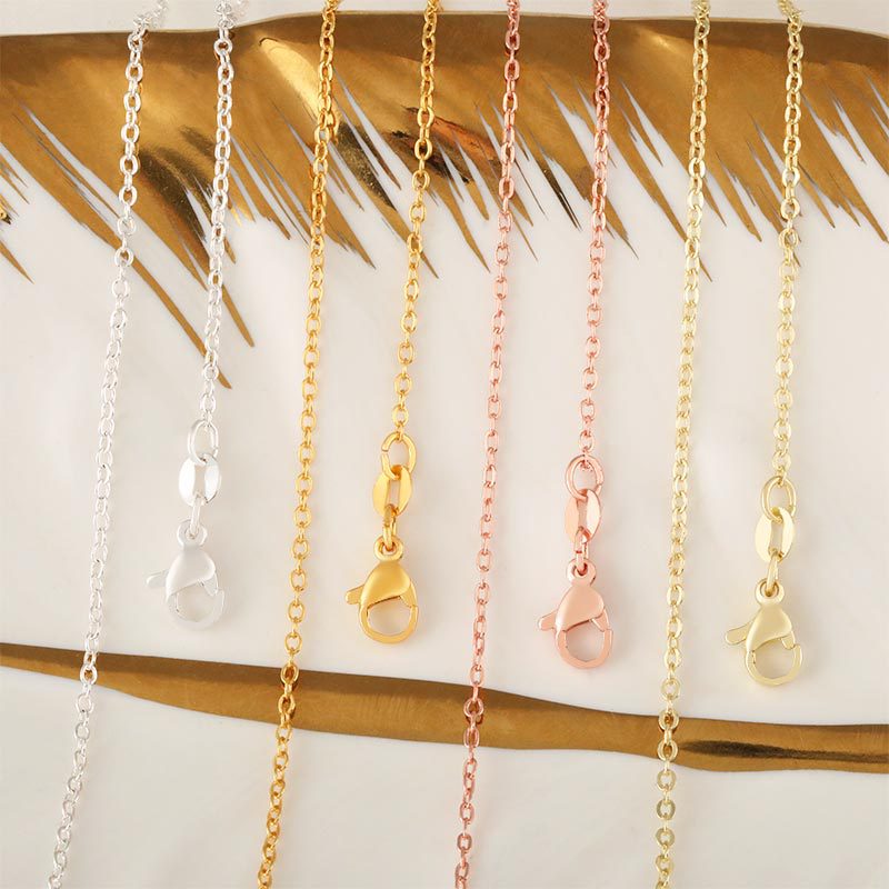 Cross-border extension adjustable 18K gold necklace, O-shaped non-fading copper-plated sweater chain, simple accessory wholesale Application Scenario