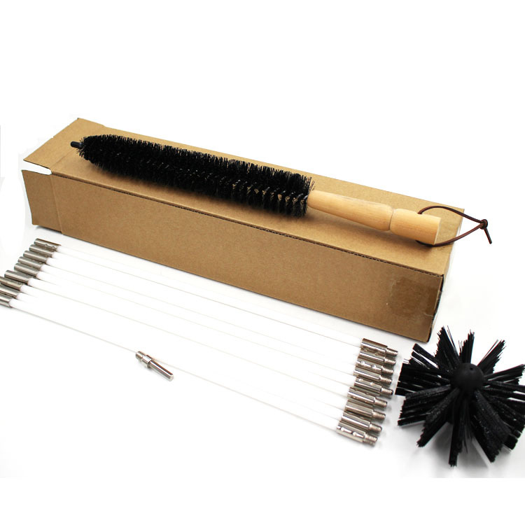 Jujian's best-selling pipe brush, inner wall pipe, range hood cleaning brush, pom rod, chimney brush with wooden handle details Picture