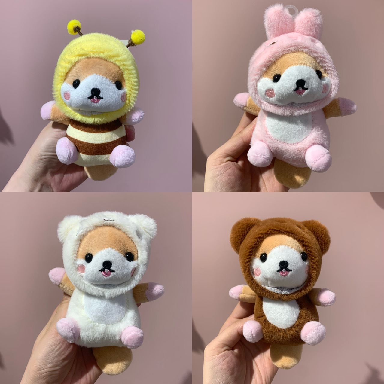 可爱萌变装小仓鼠挂件毛绒玩具公仔松鼠包包挂饰钥匙扣布娃娃玩偶
