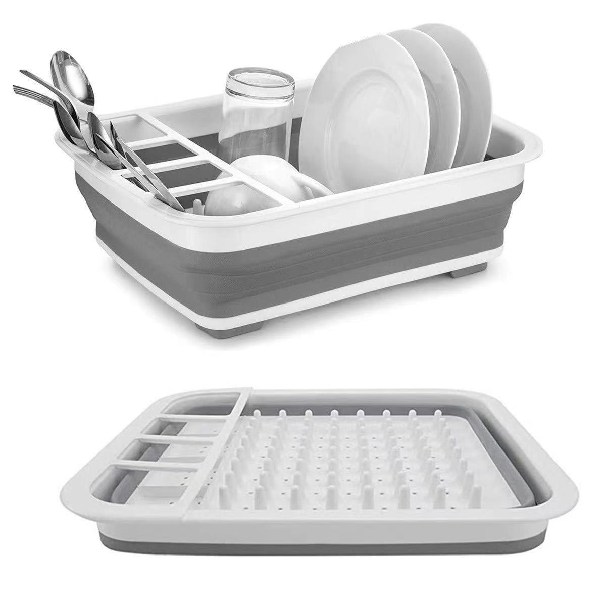 New foldable draining bowl rack, kitchen bowl and chopstick storage rack, multi-functional sink draining rack and drying rack Application Scenario