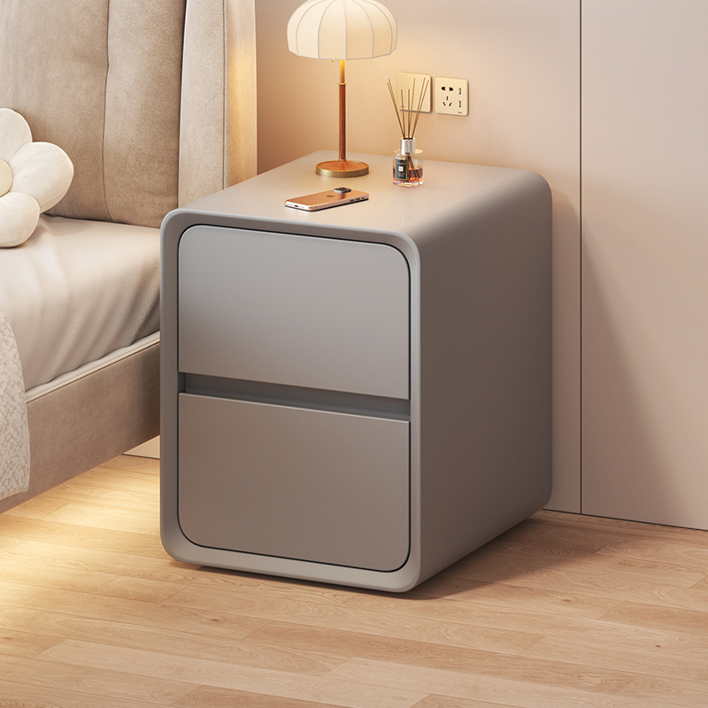 Small, modern, simple and extremely narrow bedside table, cream-style ultra-narrow 2025 new mini slit storage rack Specification image