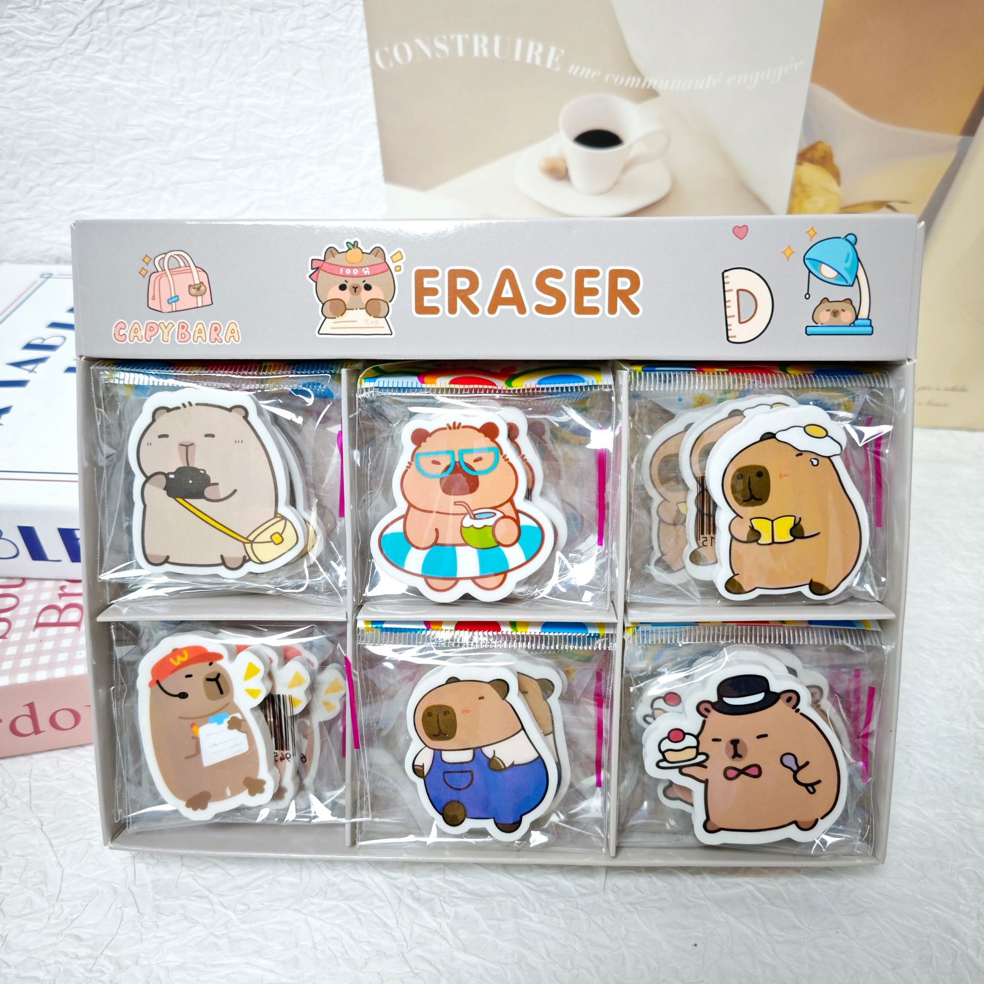 Anime Kabipala-shaped eraser, cute mouse, student dandruff removal clean, kindergarten class prize batch