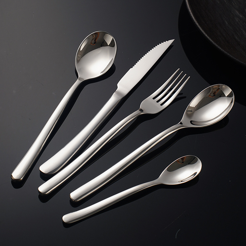 月光666加厚西餐具优雅全系列酒店高档不锈钢法国牛排刀叉勺套装