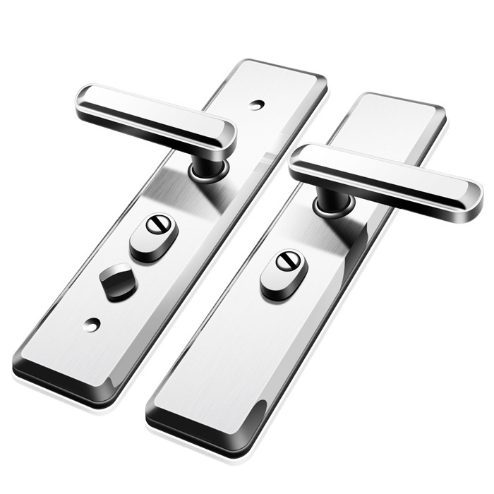 Household thickened anti-picking panel 304 stainless steel door lock handle accessories, universal anti-theft door lock handle Item Picture
