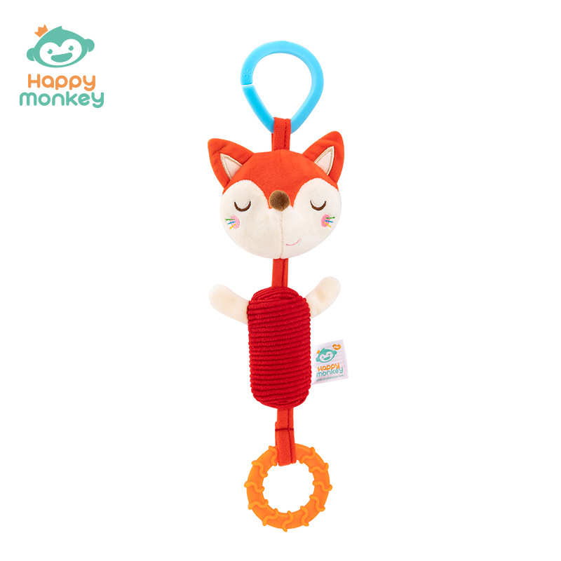 哄睡神器宝宝舒适/婴儿玩具/小天乐萌趣早教揺铃白底实物图