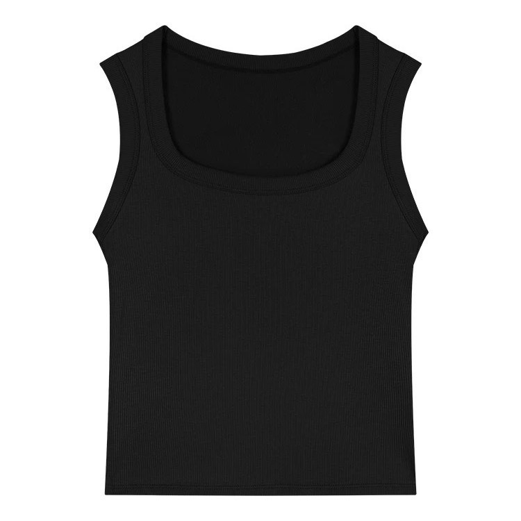 For autumn and winter, wear a Korean-style fleece, warm, brushed, wide-shoulder, backrest lingerie with a base layer, a slim sleeveless, muscular, square-neck top Item Picture