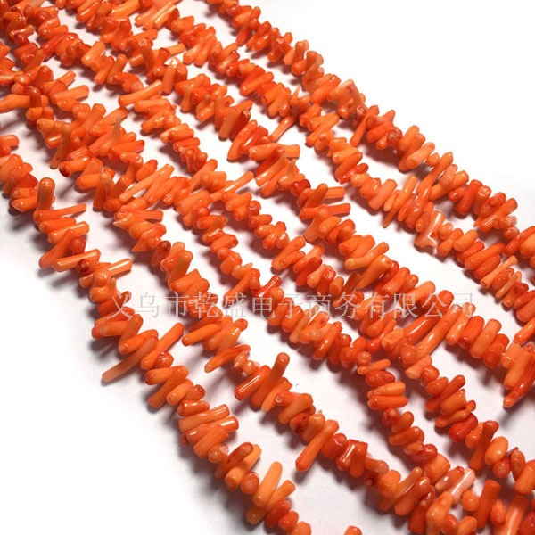 DIY jewelry accessories for making semi-finished artificial coral red beads, irregular scattered beads and isolation beads bracelets Specification image