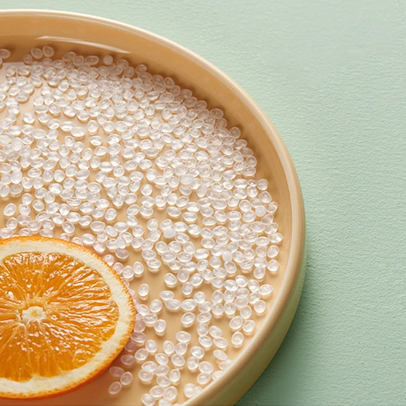 QiyuePET Light Luxury tray, water cup, plastic tea tray, transparent ins fruit tray, transparent gold edge storage tray Application Scenario