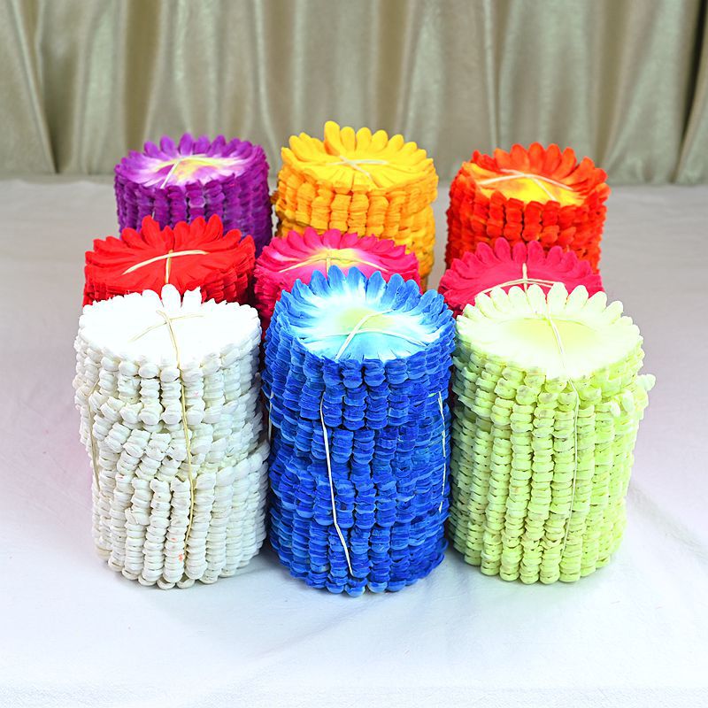 义乌照屏工艺品厂家批发仿真花原材料14cm球菊菊花花片清明花花瓣