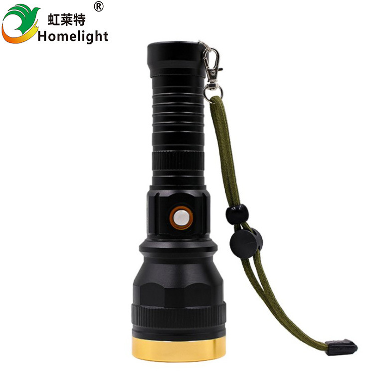 New T6 Strong 26650 high-power fixed-focus long-range aluminum alloy flashlight LED outdoor searchlight and cave exploration lamp