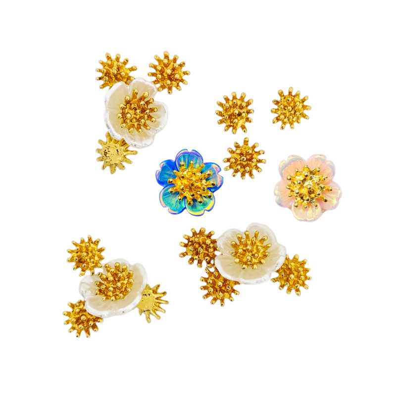 Multicolor núcleo de flor de oro brillante estambres DIY mano adaptación todos los tipos de flores accesorios para el pelo materiales accesorios accesorios Item Picture