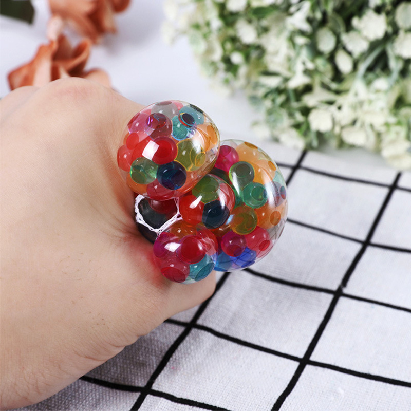 Factory wholesale 6.0 best-selling new and unique prank toys, hand-pinched colorful pearl grape balls, release balls, stress-relieving pinching fun details Picture