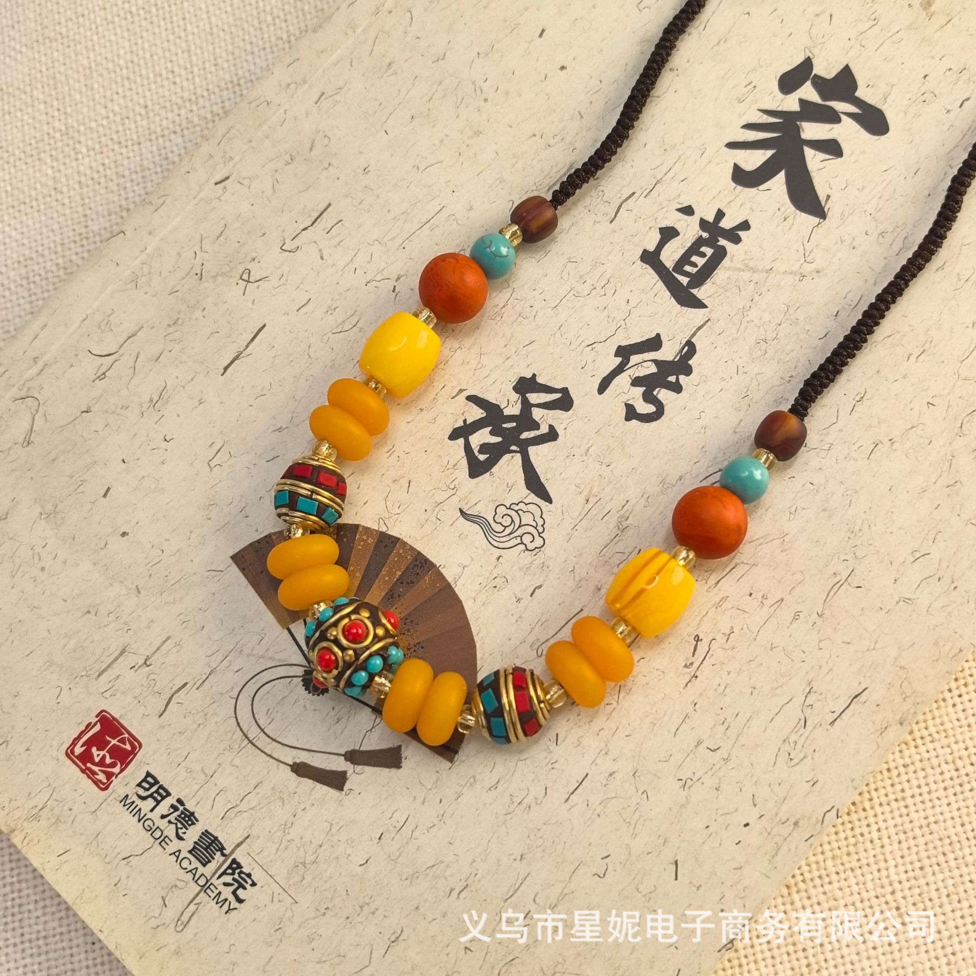 Colorful bead necklace for women, short and elegant pearl lanyard jewelry, classic necklace, fashionable and versatile Specification image