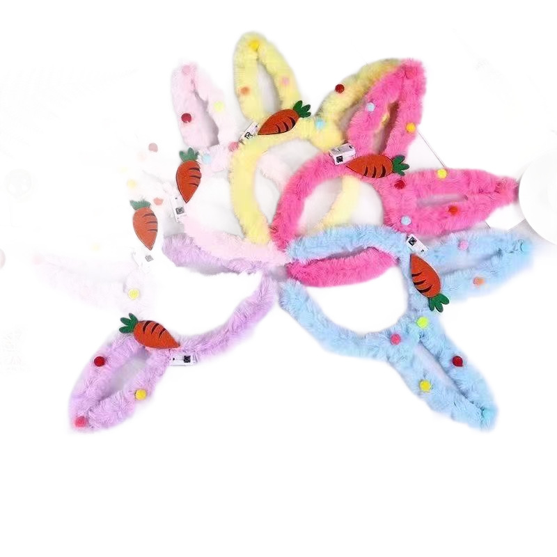 Luminous hair bands, shiny feathers, rabbit ears, hair clips, plush headbands, street stalls, headwear, toys, ground promotion, gift wholesale Item Picture