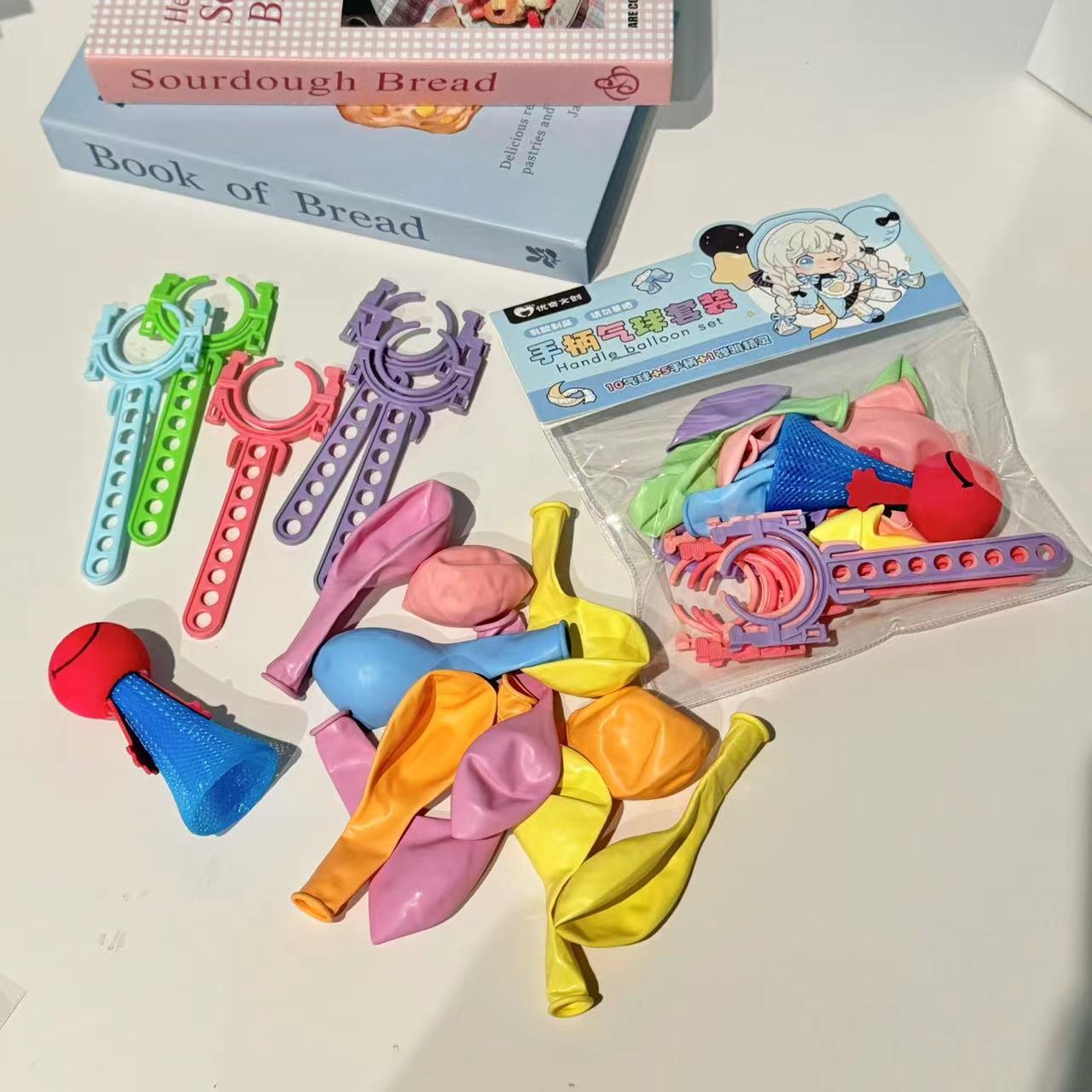 气球波波球/气球光亮剂/生日用品/扫把杆产品图