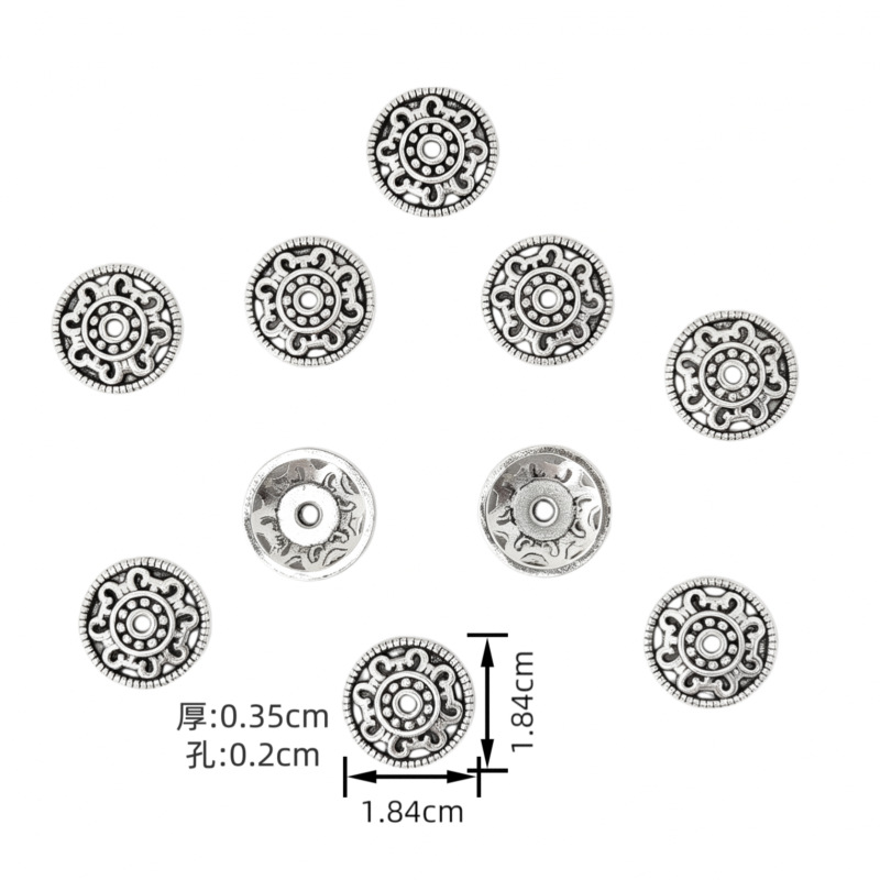 Wholesale of DIY bracelets, necklaces and accessories with vintage alloy flower trays, multi-color ancient gold, ancient silver and ancient copper flower pieces Application Scenario