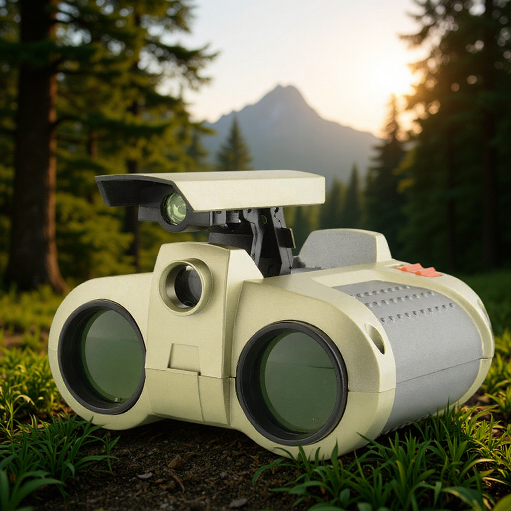 Wholesale illuminated binoculars with adjustable focus, children's special toys, binoculars with red and green films, high-definition night vision