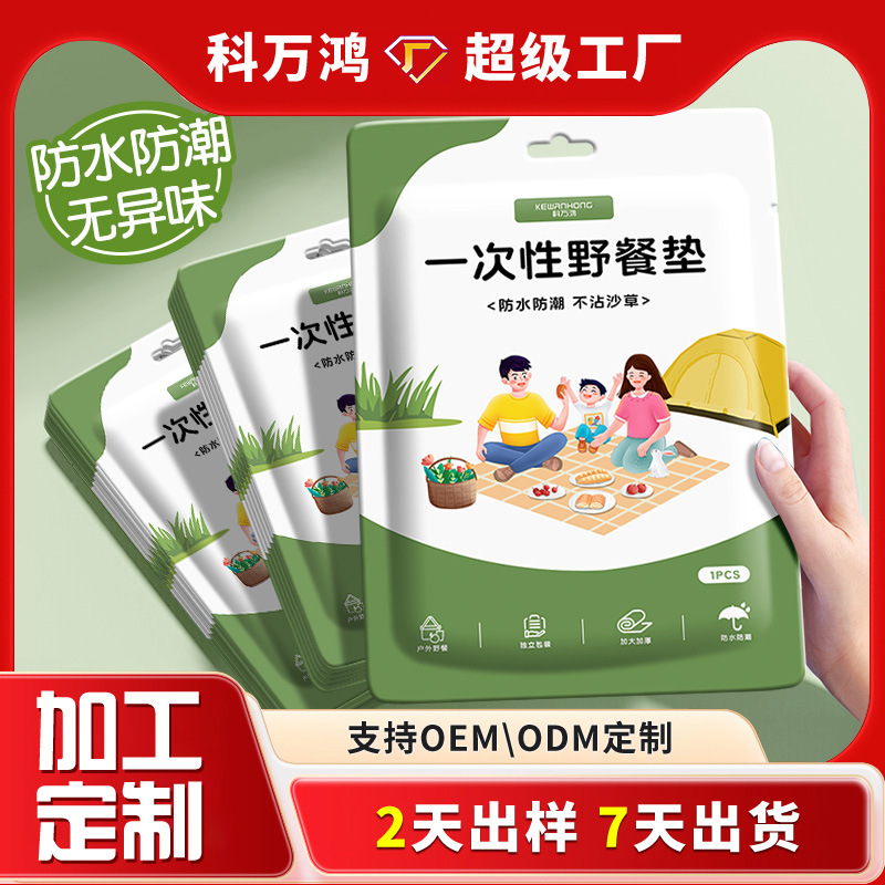 一次性野餐垫防潮垫单双人隔脏沙滩垫户外露营加厚春游垫子可定制