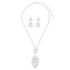 Cross-border supply square water diamond snowflake-shaped necklace + earrings two-piece elegant and refined jewelry set, European and American bride wedding dress accessories and ornaments Application Scenario