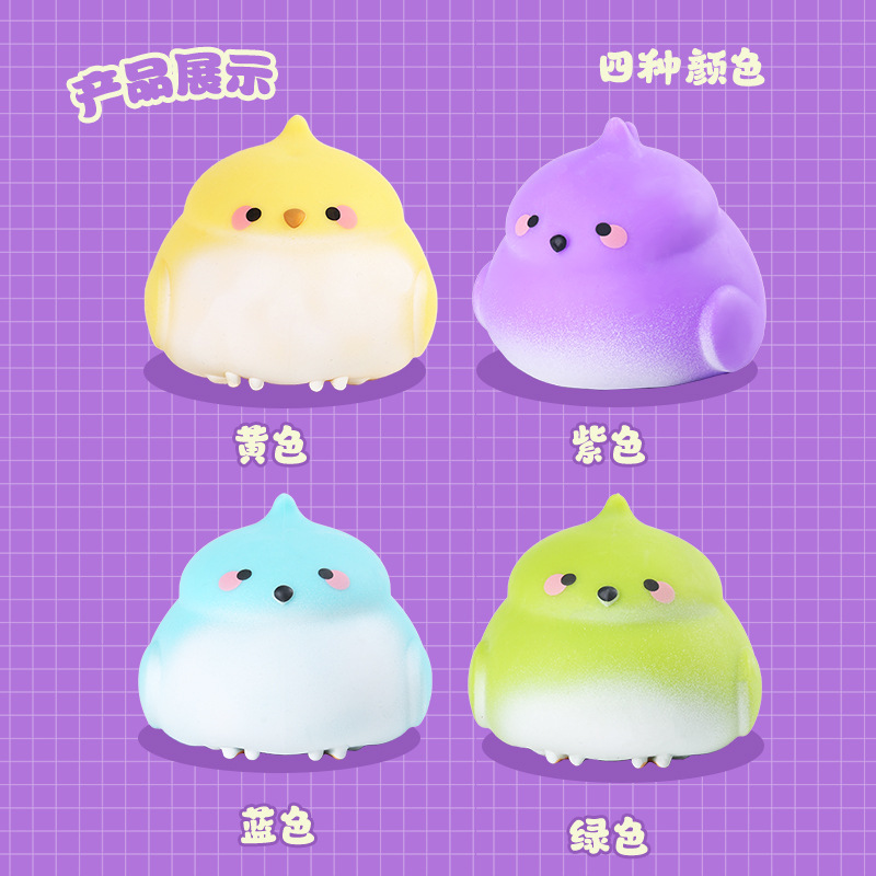 Fatty Parrot Squeeze Fun Stress-relieving Toy, stress-relieving squeeze toy, soft silicone rubber, children details Picture