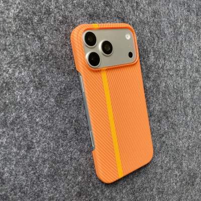 Suitable for iPhone17, Kevlar skin-feel phone case, Apple 16proMax carbon fiber texture water sticker 15, half hard case details Picture