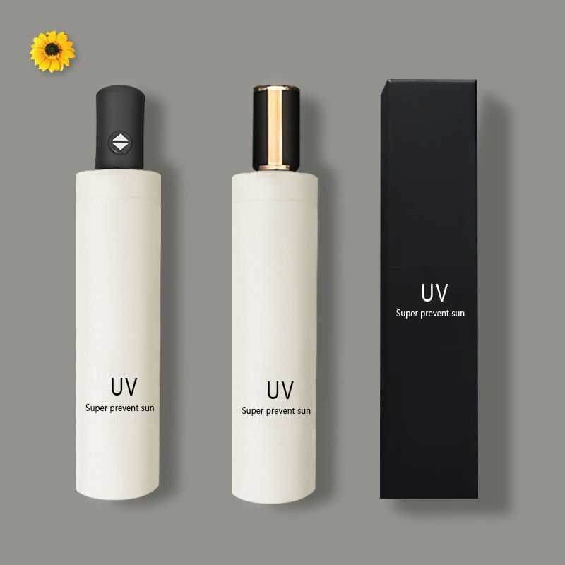 二十四骨黑胶雨伞全自动商务加固防风防晒折叠伞高级感LOGO太阳伞