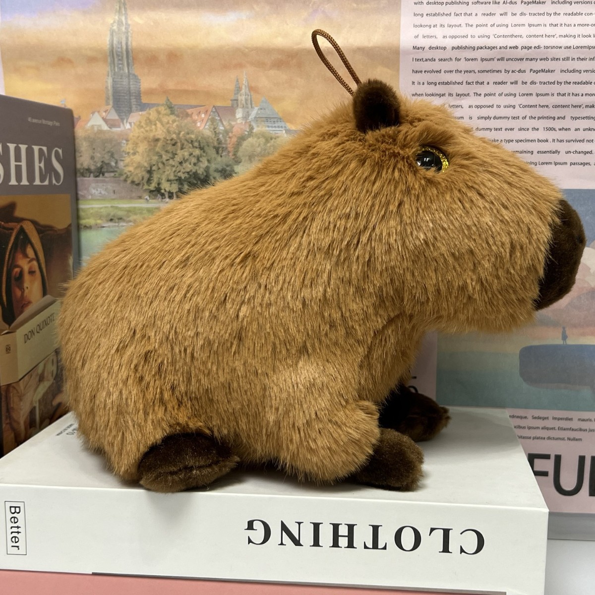 卡皮巴拉公仔水豚玩偶仿真毛绒玩具儿童生日礼物丑萌桌伴桌宠解压