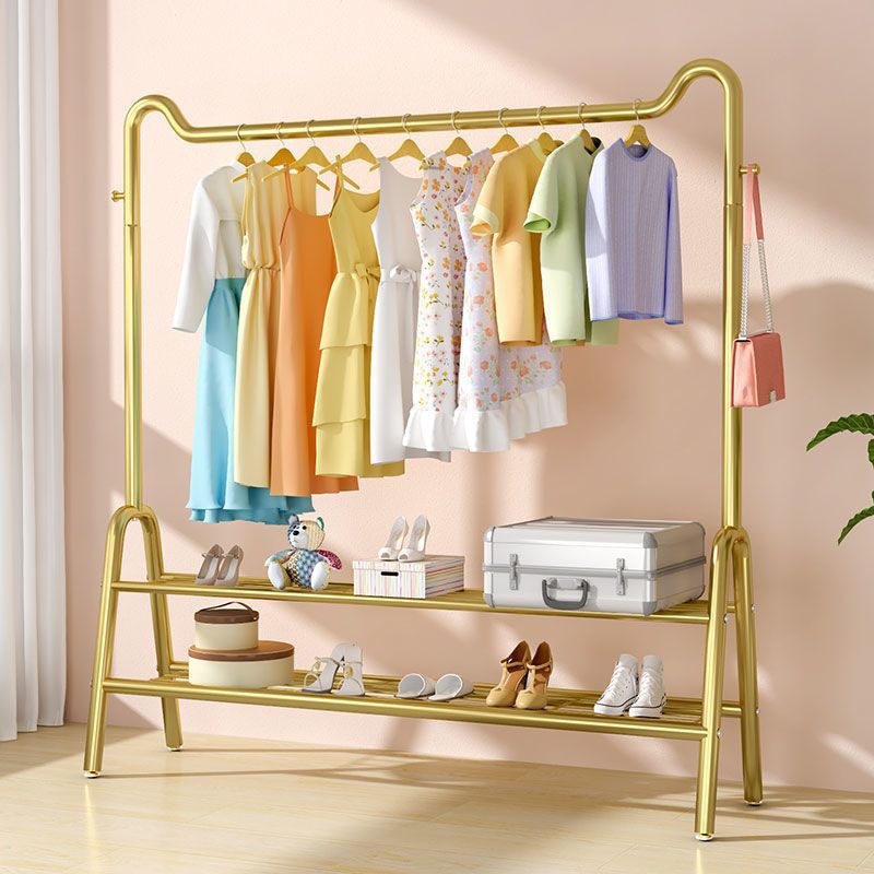 简易晾衣架落地立式挂衣架卧室阳台家用晒衣架宿舍收纳折叠衣帽架细节图