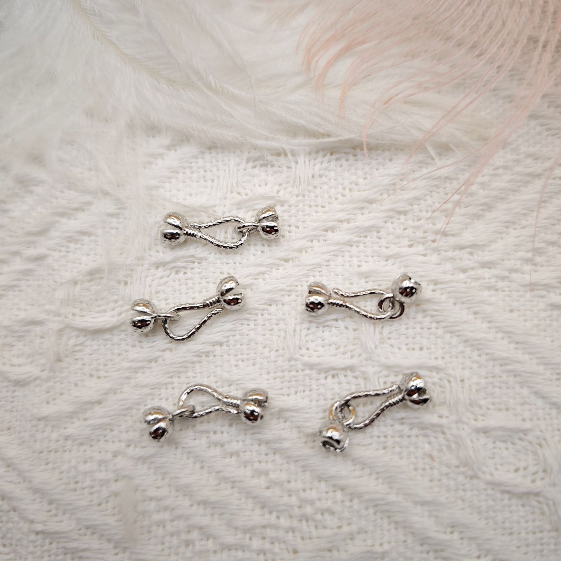 Copper-plated 18K real gold Sichuan pepper end bead clasp, 14K gold color retention diy bracelet necklace flower bud connection buckle details Picture