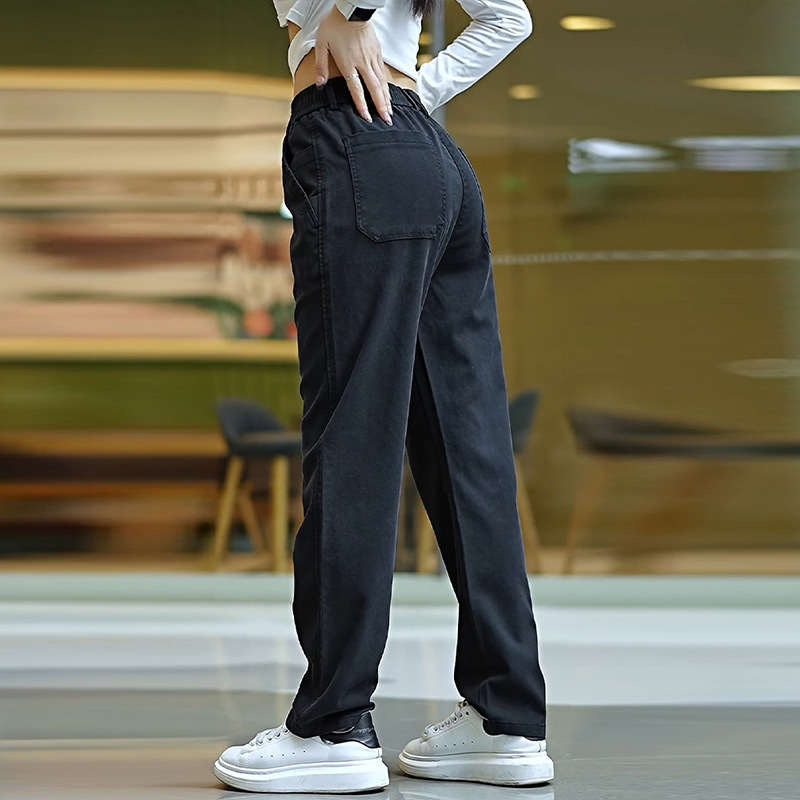 Spring 2025 new men's casual pants, loose straight-leg, versatile business trousers, trendy sporty season long pants for men Item Picture