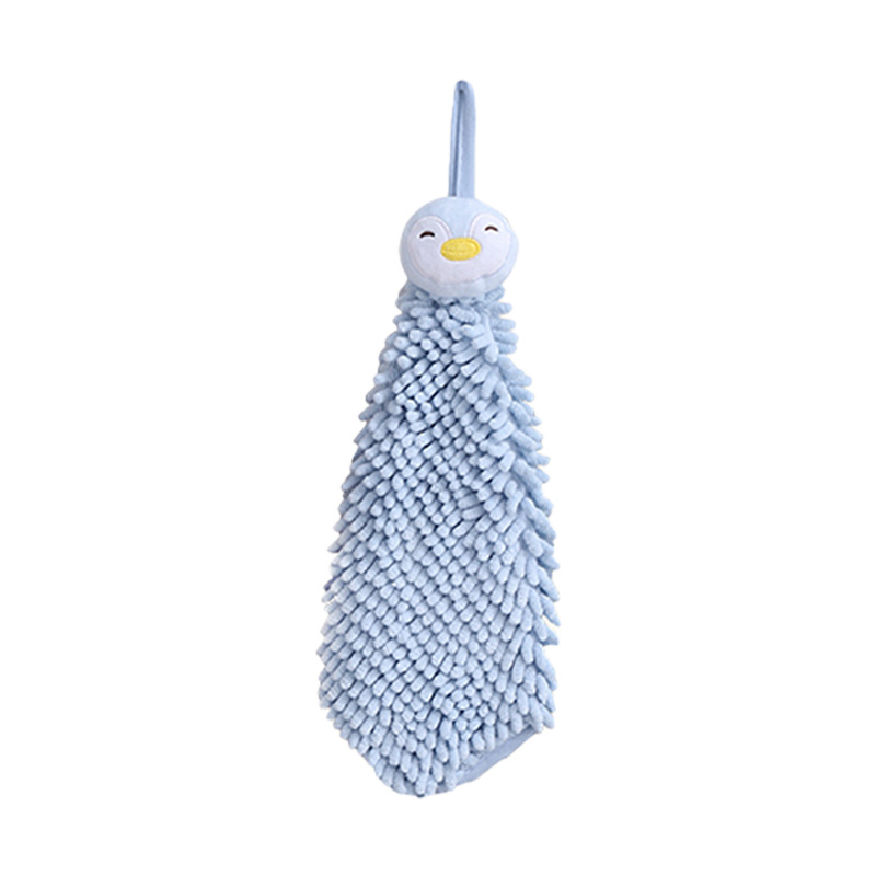 Cute cartoon animal Chenille hanging hand towels, Kanglewu Kitchen creative thickened hand towels wholesale Item Picture