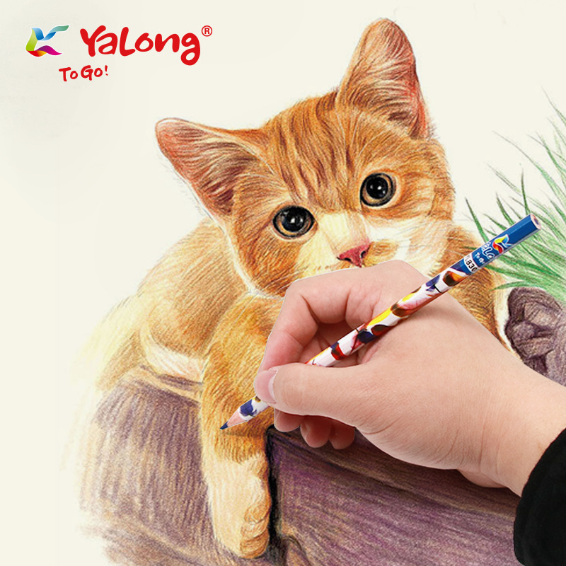 12色卡通动物彩铅48笔学生绘画文具彩色铅笔多色彩铅厂家铅笔细节图