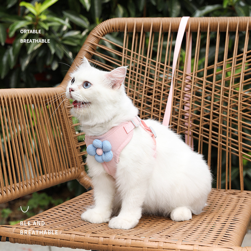 Puppy leash, vest style, small dog, Teddy, Bichon, Pomeranian special chest and back strap, puppy chain, dog leash Specification image