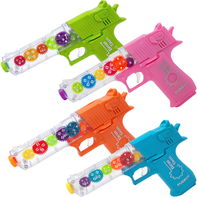 The transparent gear gun toy water cannon, a children's toy gun, is suitable for boys and girls to have a fun shooting experience Item Picture