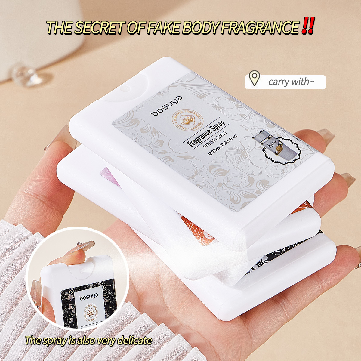 【 Cross-border Exclusive 】Bosuya Portable Pocket Perfume, Long-lasting Fragrance, Niche perfume, Fragrance Spray wholesale Specification image