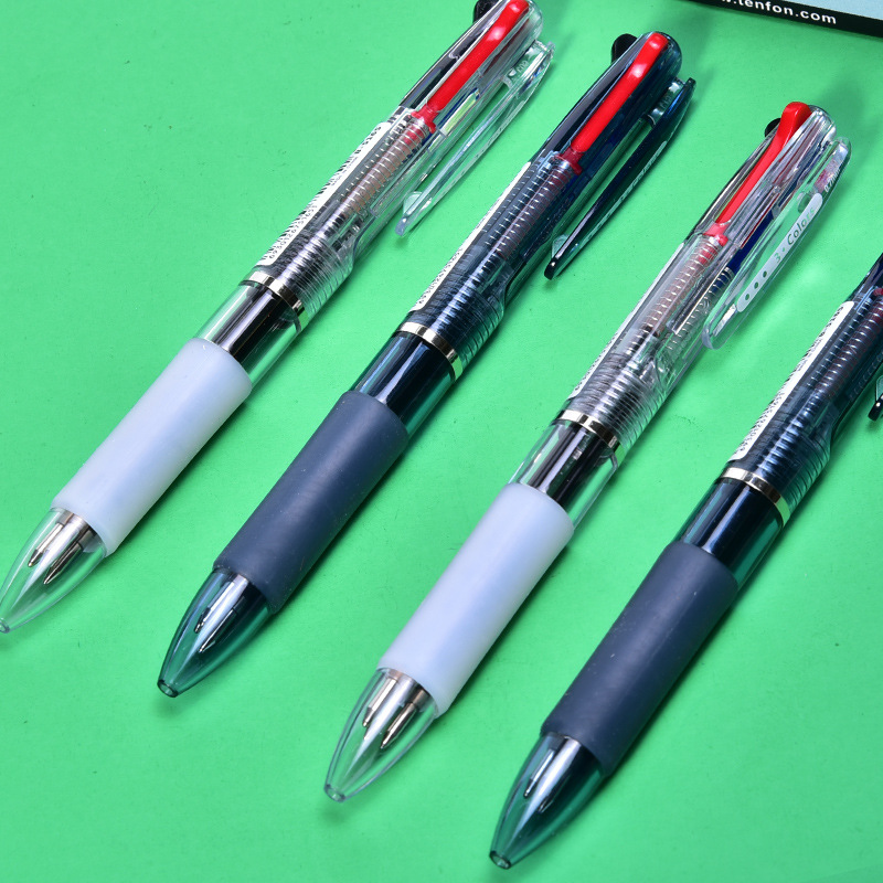 Factory direct supply of Tianfeng three-color ballpoint pen 5165. Wholesale ballpoint pen for smooth writing details Picture