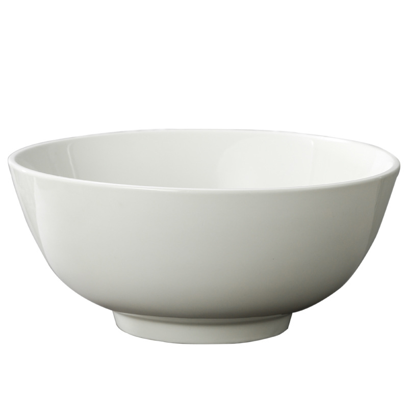 Ceramic bowls, pure white soup bowls, restaurant rice bowls, hotel noodle bowls, buffet bowls, snack bowls, commercial white porcelain bowls wholesale details Picture