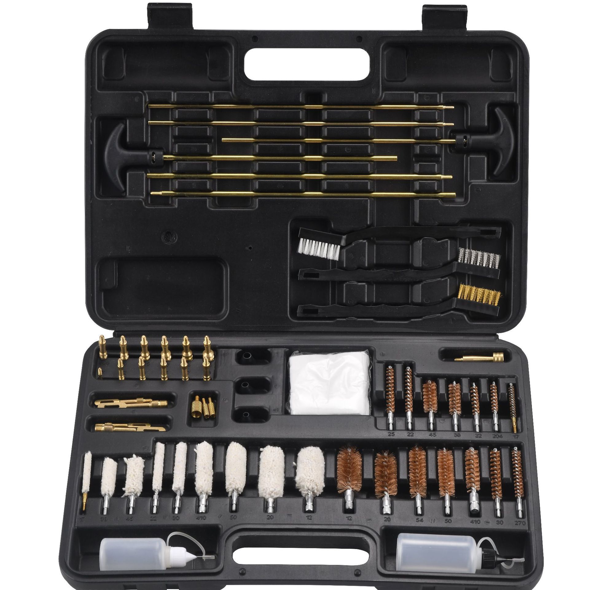 Jujian Cross-border Bestseller 58-piece set gun brush, gun barrel brush, maintenance and care recommended gun cleaning tool Specification drawing