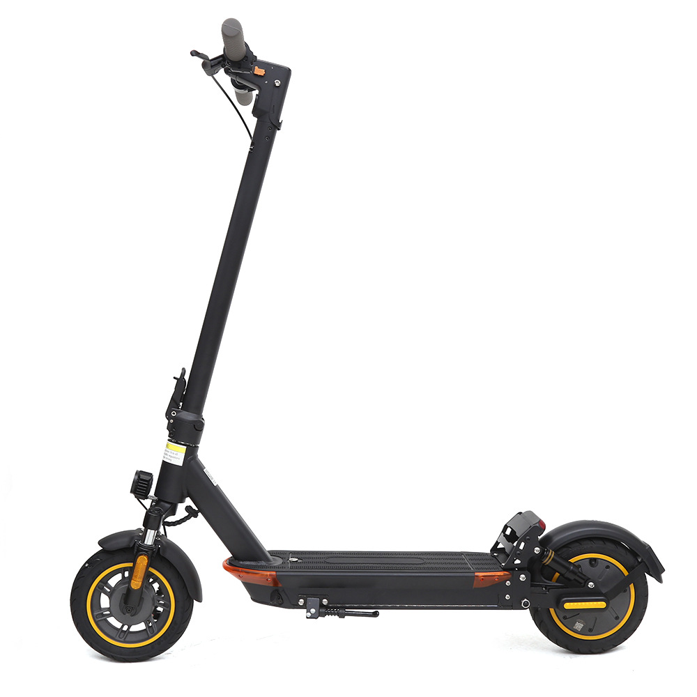 跨境可折叠户外电动滑板车助力车上下班代步自行车拆卸折叠便携白底实物图