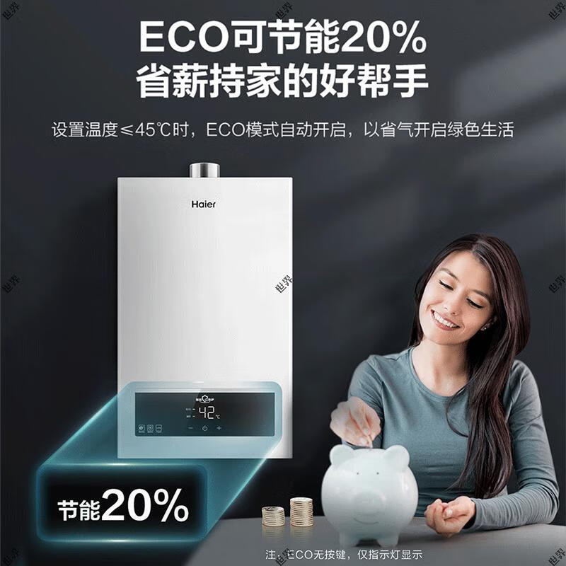 海尓燃气热水器12/13/16升节能家用洗澡恒温天然气强排式热水器产品图