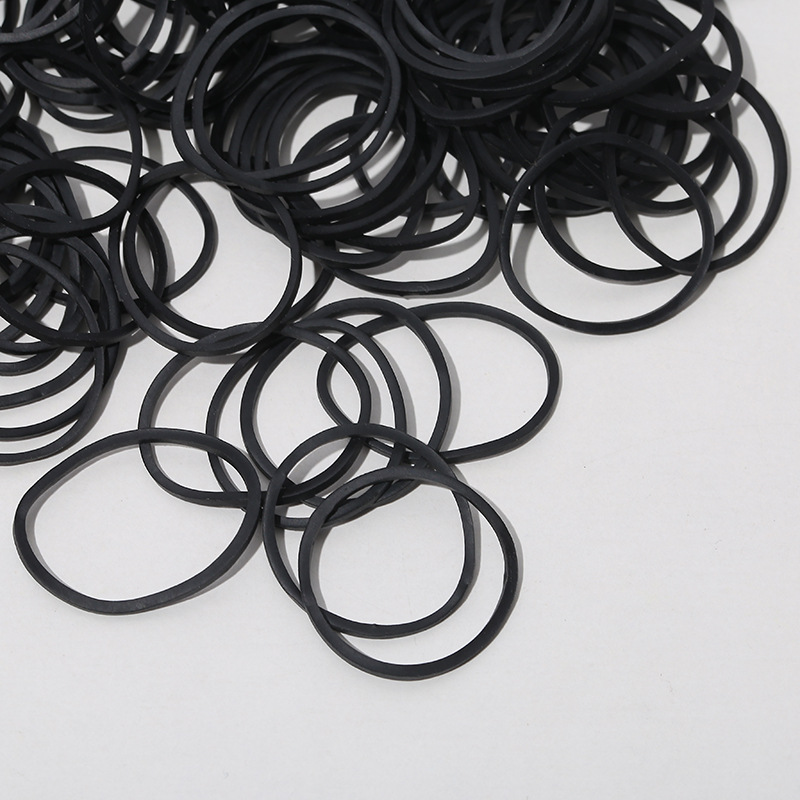 一斤黑色橡皮筋牛皮筋美发店橡胶圈皮套批发影楼盘发美发化妆皮筋详情图2