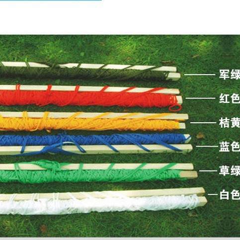 Sanjia mesh hammock outdoor single person wholesale nylon mesh belt wooden stick frame swing hanging type Specification image