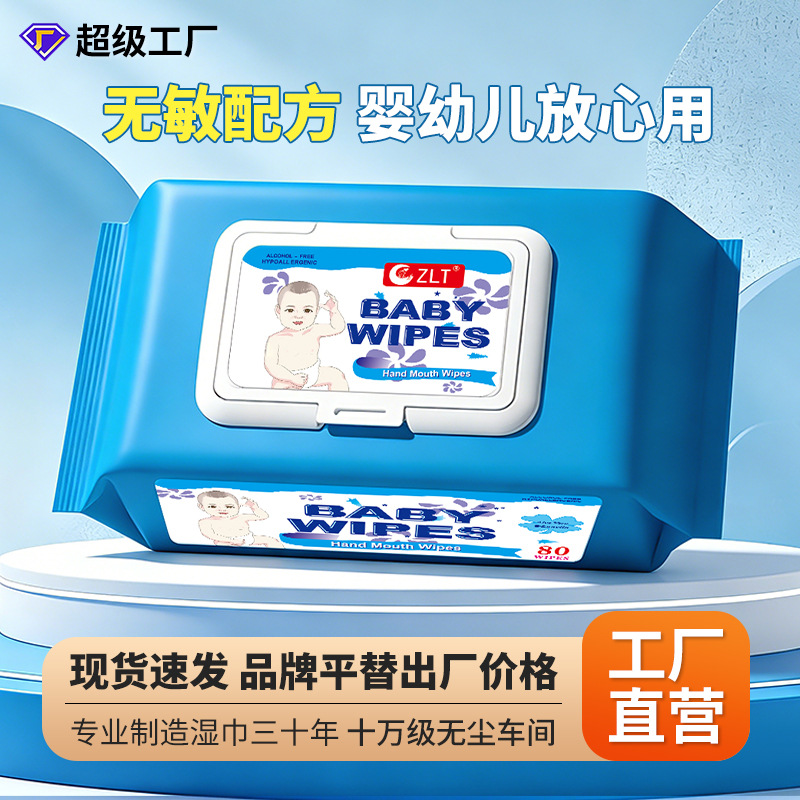 婴儿便携小湿巾盒装湿纸巾跨境电商专用120片