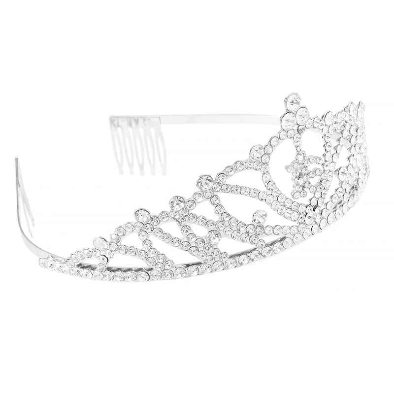 Amazon's best-selling cross-border 15 - and 16-year-old digital birthday water diamond crown hair accessory, party and banquet princess crown headwear Item Picture