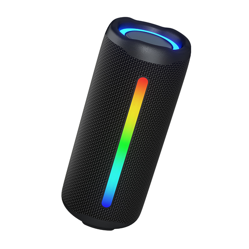 New wireless Bluetooth speaker, outdoor waterproof, portable, super heavy subwoofer with RGB light cylindrical speaker Item Picture
