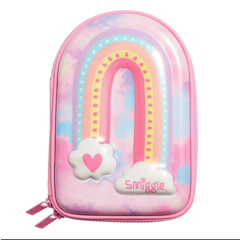 Australian smiggle schoolbag, children's large-capacity stationery box, pink rainbow backpack, primary school students' outdoor backpack Item Picture