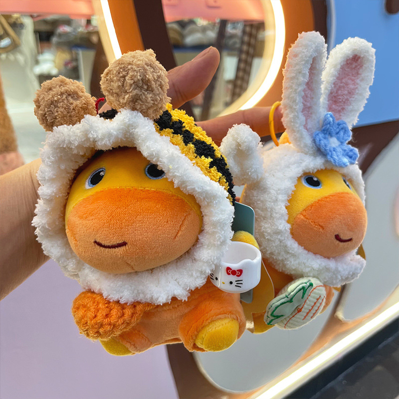 Douyin's best-selling capybara Lulu plush toy, bag, pendant, keychain, doll gift, genuine and in stock Specification image